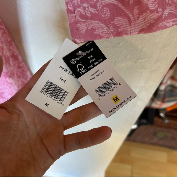 NWT Ralph Lauren Pink Paisley Jersey Pajama Dress Preppy Trad Wife - Picture 7 of 10